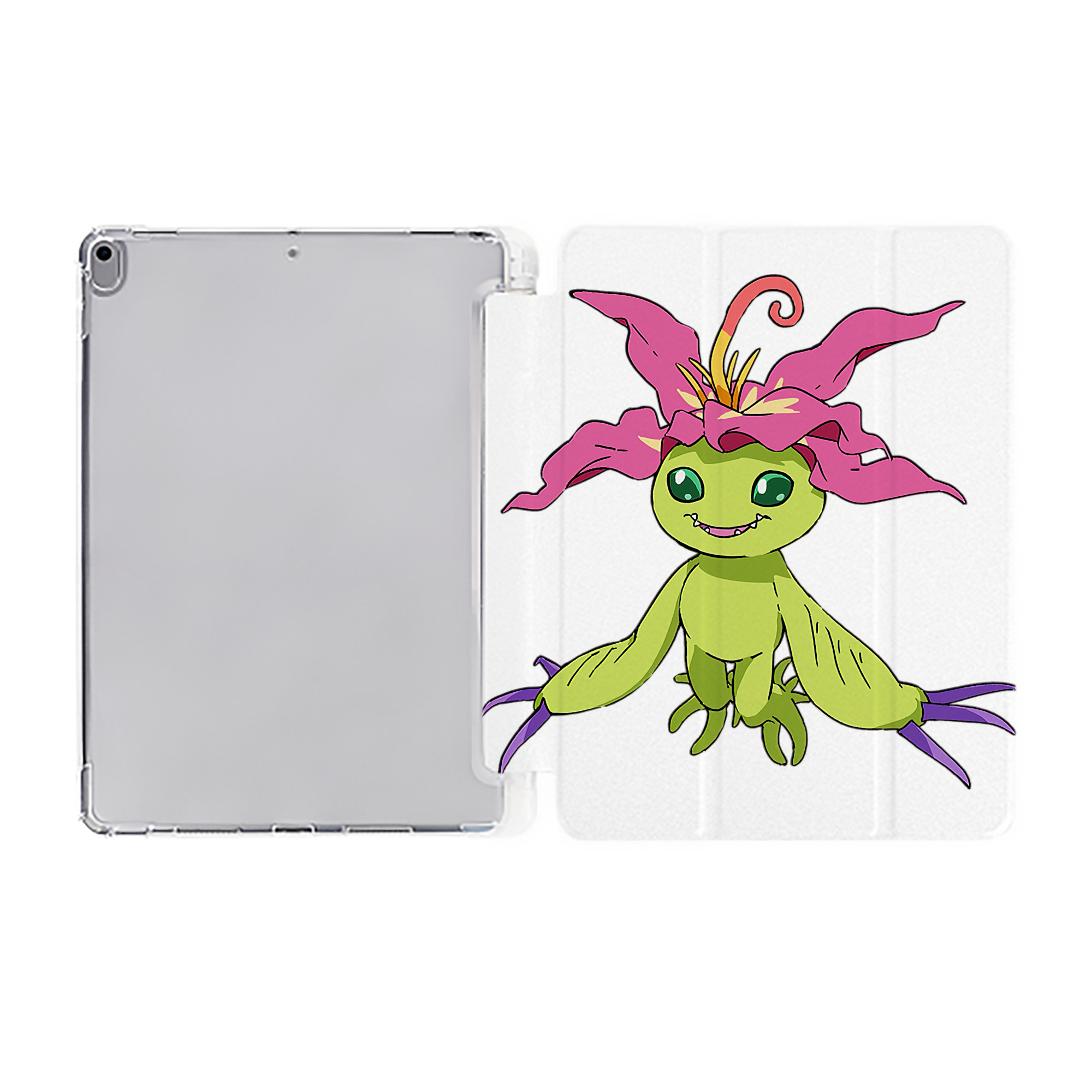 （画像用） Digimon デジタルモンスター/デジモン IPad ケース ペン収納付き 三つ折りスタンド PUレザー×シリコン 対応機種9.5/10.5/10.9インチ